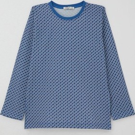 Resim Breeze Erkek Çocuk Pijama Takımı Kare Desenli 9-12 Yaş, Mavi Mavi 