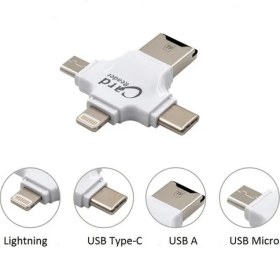 Resim İstanbul Teknoloji Apple iPhone Microusb Type C Tf Kart Okuyucu Reader 