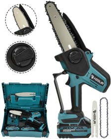 Resim Assur ASR636 21V Çift Akülü Şarjlı Dal Budama Testeresi Mavi 