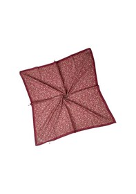 Resim Mim Eşarp Mim Prime Pamuk Çiçek Desenli Eşarp 90x90 Cm Vişne Çürüğü 