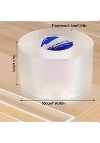 Resim Xuweiwei 1mm X 5cm X 5m Şeffaf Pvc Masa Kenar Koruyucu Bant - Kendinden Yapışkanlı Yumuşak Köşe Emniyet Şeridi 