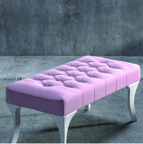 Resim Puffy Home Icon Puff Kapitoneli Kapı Önü Ayakucu Mutfak Salon Masa Pembe Puf Bench 