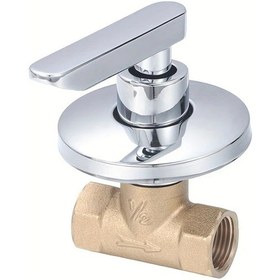 Resim Cloud011 Tc-1/2 Pirinç Duş Stop Vana Hızlı Açılı 1/4 Ve Tam Dönüş Gizli Anahtar 1/2 & 3/4 Us Eu Standart 