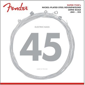 Resim FENDER 0737250456 7250 5 Telli Bas Gitar Teli (45-125) | Medium Tansiyon Güçlü Low-B Cevabı ve Parl 