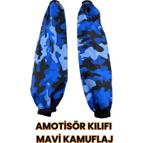 Resim Desenli Su Geçirmez Kumaş Amortisor Kılıfı Mavi 