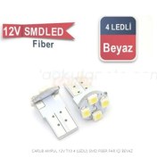 Resim Carub Ampul 12 V T10 4 Ledli Smd Fiber Far İçi Beyaz 