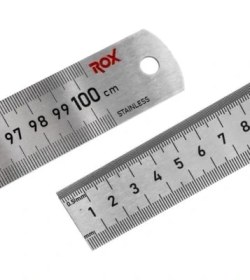 Resim Rox 0201 Çift Taraflı Çelik Cetvel 1000 mm 