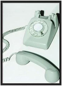 Resim Postifull Pastel Phone Çerçeveli Tablo, Siyah Çerçeve Ve Poster, Dikey Duvar Tablosu Comfort Serisi No:108483;70 X 100 Siyah Çerçeveli 