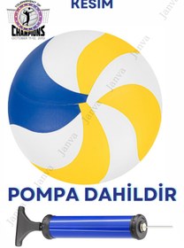 Resim Janva Official Voleybol Topu Soft Yapıştırma 3 Astar Nizami Ölçüde No: 5 Voleybol Topu 240 gr + Pompa 