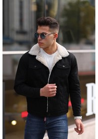 Resim Erkek Kürklü Kot Ceket İçi Kürklü Kot Ceket 