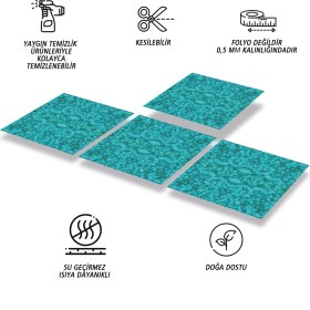 Resim Tink Kendinden Yapışkanlı Kesilebilir Mermer 006 Desenli Pvc Karo 30 x 30 cm (11 Adet) 1m2 