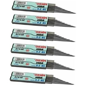 Resim 2.0mm 2b Kalem Ucu, 6 Adetli Siyah Set 1 