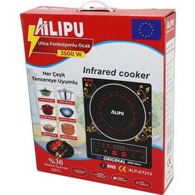 Resim Dijital Tekli Elektrikli Ultra Fonksiyonlu Ocak 3500w Kızılötesi Pişirici Zamanlayıcı Dokunmatik Alp-dt213 5256 