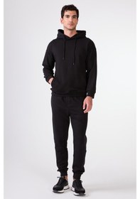 Resim Dufy Siyah Erkek Sweatshırt - Regular Fit Siyah 