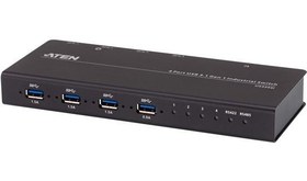 Resim ATEN-US3344I 4 x 4 USB 3.1 Gen1 USB Arayüzüne Sahip Cihazları Paylaştıran Endüstriyel Hub Switch<br> 4 x 4 USB 3.1 Gen 1 Industrial Hub Switch 