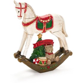 Resim Ayıcık Dekorlu Sallanan At Figürü 