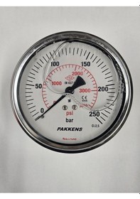 Resim Çap 100 Arkadan 250 Bar Gliserinli Manometre - Pakkens 