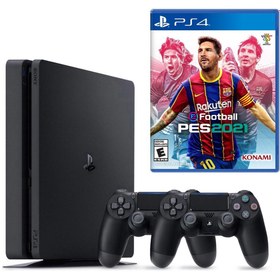 Resim Sony Playstation 4 Slim + 2.Dualshock + PS4 Pes 2021 