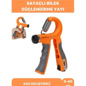 Resim Premium El Kol Bilek Güçlendirci Kas Yapma Egzersiz Aleti Sayaçlı Direnç Yayı 5-60 Kg. 
