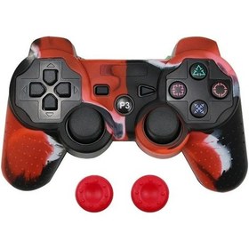 Resim Playstation 3 Için Ps3 Denetleyicisi Için Silikon Koruyucu Cilt Kapaği 2 Kamu Kırmızısı 