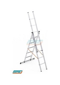 Resim 2*3=6+1=7 MT 80X25 ÜÇ PARÇALI A TİPİ SÜRGÜLÜ MERDİVEN 