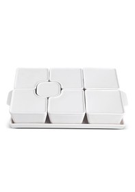 Resim Aryıldız 15 Parça Sc Tepsili Kahvaltılık Dikdörtgen 249376 Beyaz 