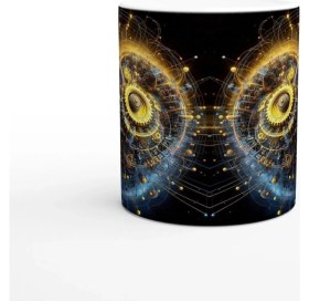 Resim Ikizler Burcu Baskılı Kahve Kupası - Zamanın Çarkları Astroloji Mekanizması Vs4 