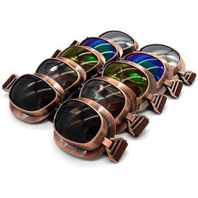 Resim Evomosa 10 Renk Retro Vintage Motosiklet Cruiser Scooter Biker Gözlükleri Harley Bobber Chopper Kask Duman 