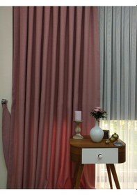 Resim Evdepo Home Keten Gül Kurusu Fon Perde Tek Kanat Gülkurusu 