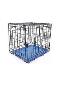 Resim M-pets Voyager 2 Kapılı Köpek Kafesi Small Mavi 61x46x48 Cm 244-52028.01 
