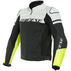 Resim Dainese Agile Deri Mont Beyaz Sarı 54 