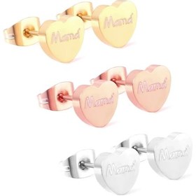 Resim Luxusteel 3 Çift Paslanmaz Çelik Top Küpe Kulak Kıkırdak Piercing Seti Black Gun Kaplama 