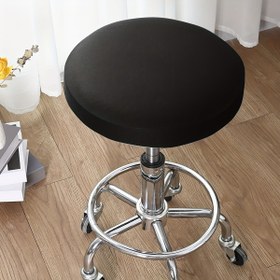 Resim 1 adet Klasik Tarz Esnek Tabure Kılıfı, Polyester ve Spandex Karışımı, Elastik Bant Kapatma, Makinede Yıkanabilir, Zımparalanmış İşçilik, 140-160gsm - Ev Yatak Odası Dekoru 