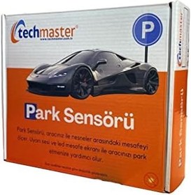 Resim Renkli Dijital Ekranlı Araç Park Sensörü Sesli 22mm Siyah PS03 