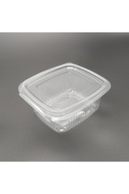 Resim Genel Markalar Şeffaf Kapaklı Sızdırmaz Gıda Kap Kase 100 Adet Düz Kapak Tüm Ölçü 500 gr 