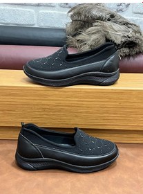 Resim Derilax Ortopedik Taşlı Rahat Yumuşak Lioss Kadın Anne Ayakkabısı Siyah 