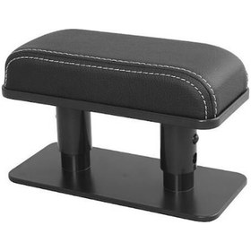 Resim Araba Kol Dayama Yastığı, 3 Seviye Yükseklik Ayarlı, Pu Deri, Ergonomik, Evrensel Uyumlu, Siyah Beyaz Çizgili 