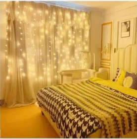 Resim 8 Fonksiyonlu Uzaktan Kumandalı Peri Perde Led - 3x3 Metre Günışığı Sarı 