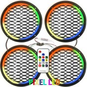 Resim Poke Pixel Ledli 20CM Hoparlör Kapak 4ADET Poke PK-5651 
