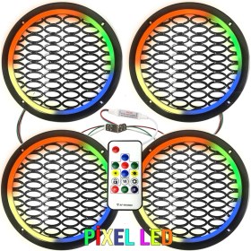 Resim Poke Pixel Ledli 20CM Hoparlör Kapak 4ADET Poke PK-5651 