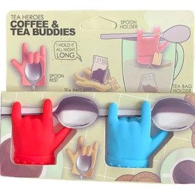 Resim 2'li Silikon Tutucu Çay ve Kahve Aksesuar Seti 