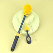 Resim Teltree Yetenekli Silikon Temizlik Seti: Bebek Biberon Fırçası + Emzik Fırçası + Pipet Fırçası, Döner Tasarım, Tam Temizlik Sarı 