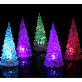 Resim Renkli Led Işıklı Çam Ağacı 17 Cm Işıklı Çam Ağacı Işıklı Yılbaşı Ağacı Vıp Rgb Pıne Tree Led Lıght 