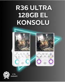 Resim R36 Ultra 128gb Taşınabilir Oyun Konsolu 4 Ips Ekran, 30.000+ Oyun, Wifi Destekli 