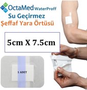 Resim Octamed Şeffaf Su Geçirmez Yara Örtüsü 5 CM x 7.5 CM 1 Adet 