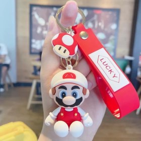 Resim YBLTD Oyun Süper Mario Bros. Heykelcik Kawaii Anahtarlık Küp Şekli Pvc Anahtarlık (Yurt Dışından) 