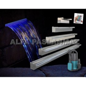 Resim 30 CM 304 Kalite Rgb Ledli Paslanmaz Duvar Şelalesi+Pompa Dahil 