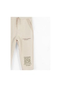 Resim Erkek Bebek Bel Lastikli Kuzey Eşofman Altı-14736 Krem 