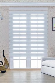 Resim Bambu Zebra Perde Ekru 