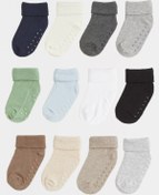 Resim MEM SOCKS 12'li Organik Pamuklu Kaydırmaz Bebek/çocuk Çorabı 